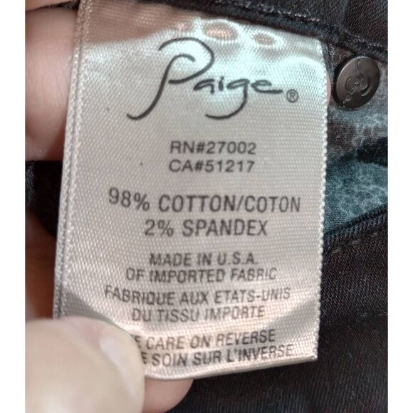 Paige Jeans Ladies 27 Verdugo‎ Legging Black Skinny - Picture 7 of 8